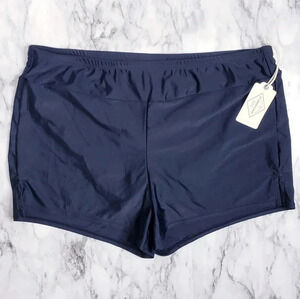 St. John's Bay Swim Short Bottom Color Black Built-In Brief